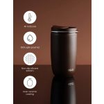 EQUA Cup, termosz bögre, barna EZÜST fogantyúval - 300 ml
