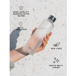 EQUA kulacs MISMATCH 750 ml, üveg Velvet Fekete (BLACK)