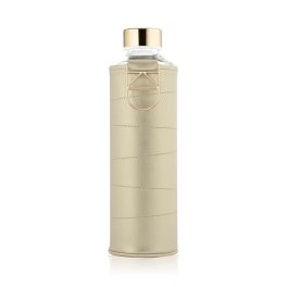 EQUA kulacs MISMATCH 750 ml, üveg Golden műbőr