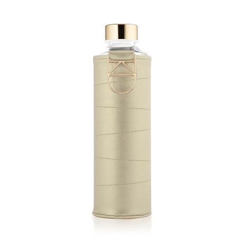 EQUA kulacs MISMATCH 750 ml, üveg Golden műbőr