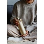 EQUA kulacs MISMATCH 750 ml, üveg Golden műbőr