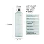 EQUA kulacs MISMATCH 750 ml, üveg Water O'Clock